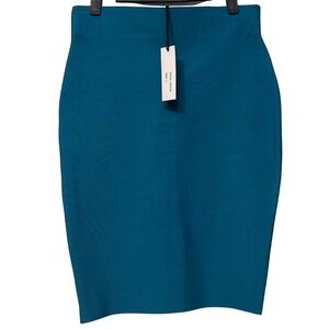 Shinestar Teal Pencil Skirt NWT Size L Stretch Bodycon